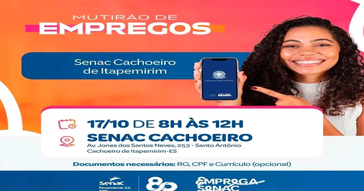 Cachoeiro de Itapemirim: Mutirão de Empregos Oferece Mais de 200 Oportunidades