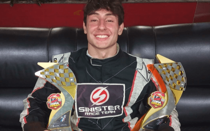 Jovem piloto de Rio Novo do Sul conquista título na Copa Verão de Kart