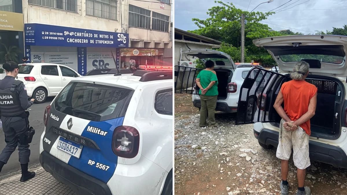 Casal é preso sob suspeita de extorsão contra idoso