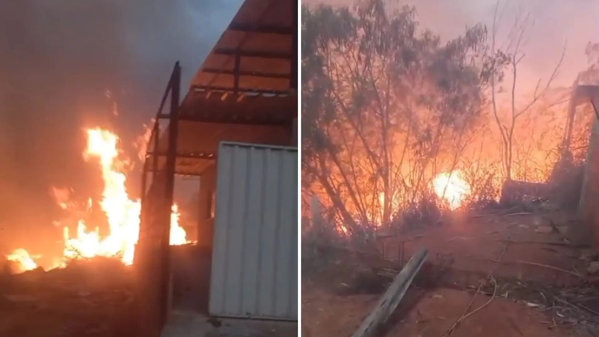 Chamas Consomem Vegetação em Bairro de Cachoeiro de Itapemirim
