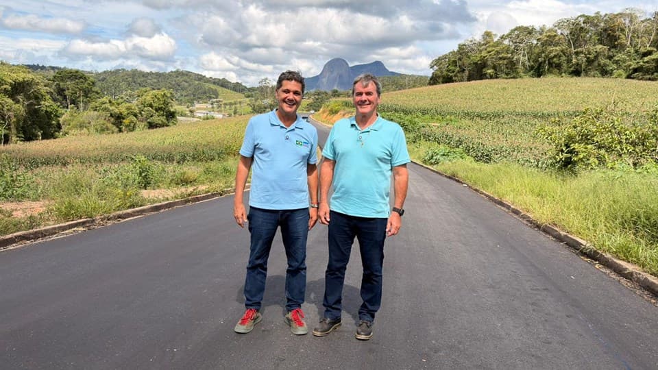 Vice-governador realiza visita técnica às obras de revitalização da estrada do Alto Caxixe, em Venda Nova do Imigrante