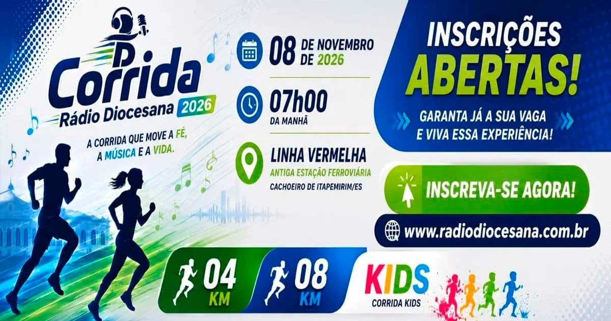 3ª Corrida Rádio Diocesana abre inscrições em Cachoeiro de Itapemirim