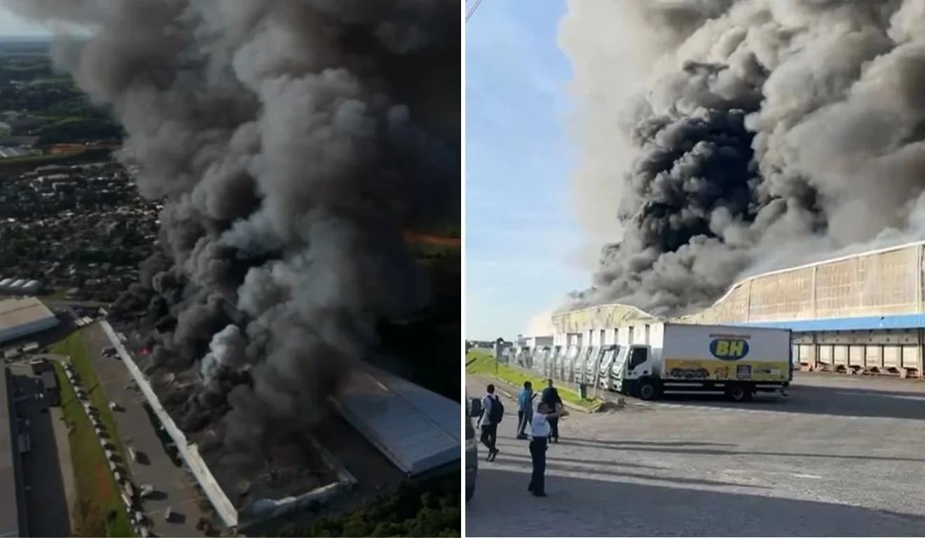 Incêndio Devasta Centro Logístico em Viana: Perda Total para Supermercados BH e Outras Empresas