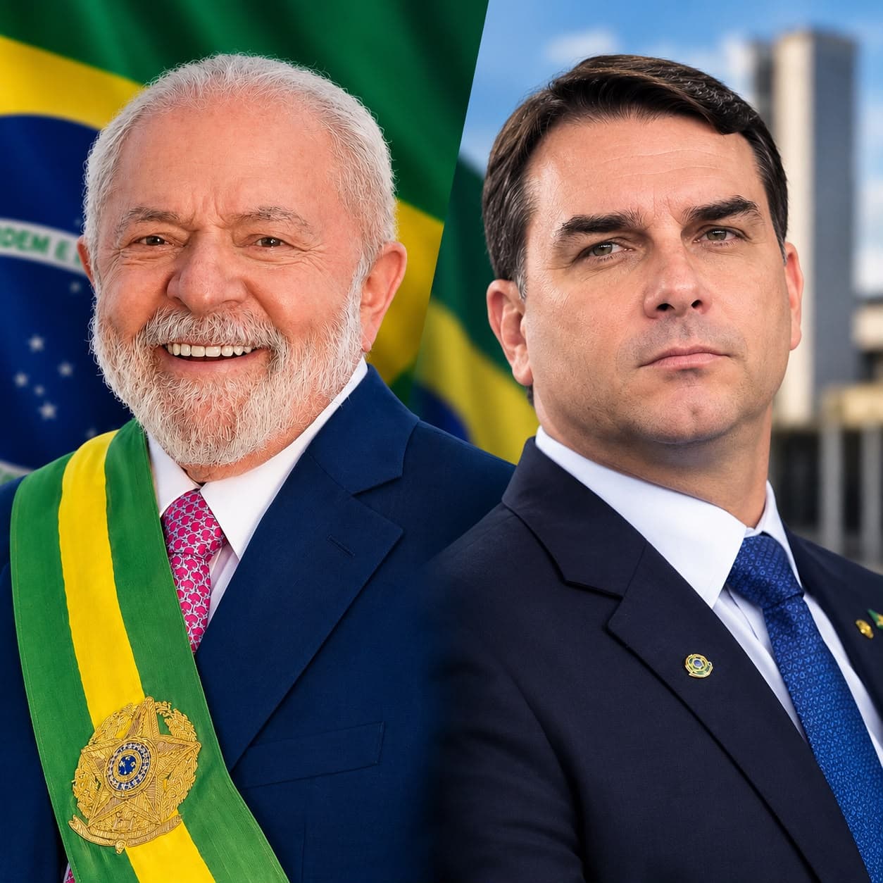 AtlasIntel aponta empate técnico entre Flávio Bolsonaro e Lula no segundo turno