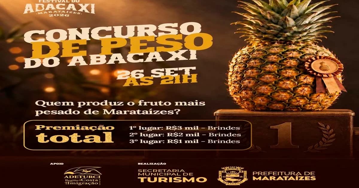 Concurso de Abacaxi Abre Inscrições em Marataízes