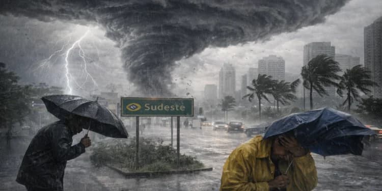 Nova formação ciclônica prevista para o Sudeste do Brasil a partir de sexta-feira