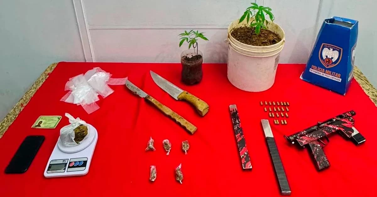 Operação Policial Desarticula Ponto de Tráfico e Apreende Submetralhadora