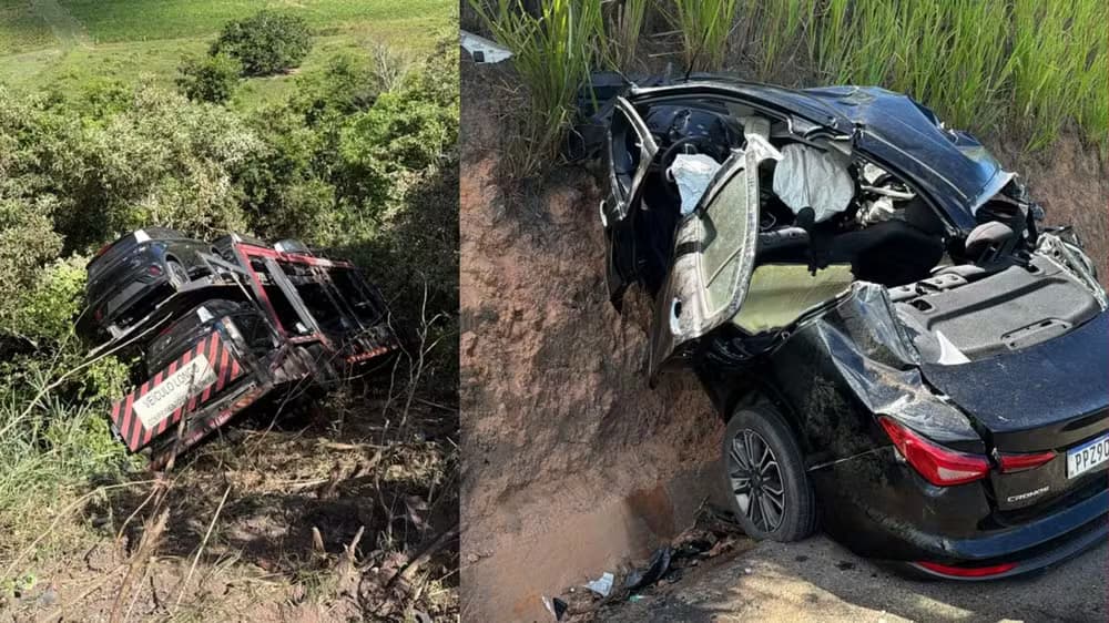 Explosão em BR-101: Carro e Caminhão Pegam Fogo Após Colisão Frontal