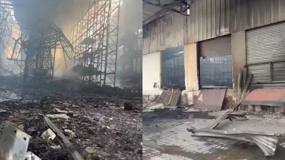 Incêndio Devasta Galpão: Bombeiros Lutam Há Mais de 24 Horas
